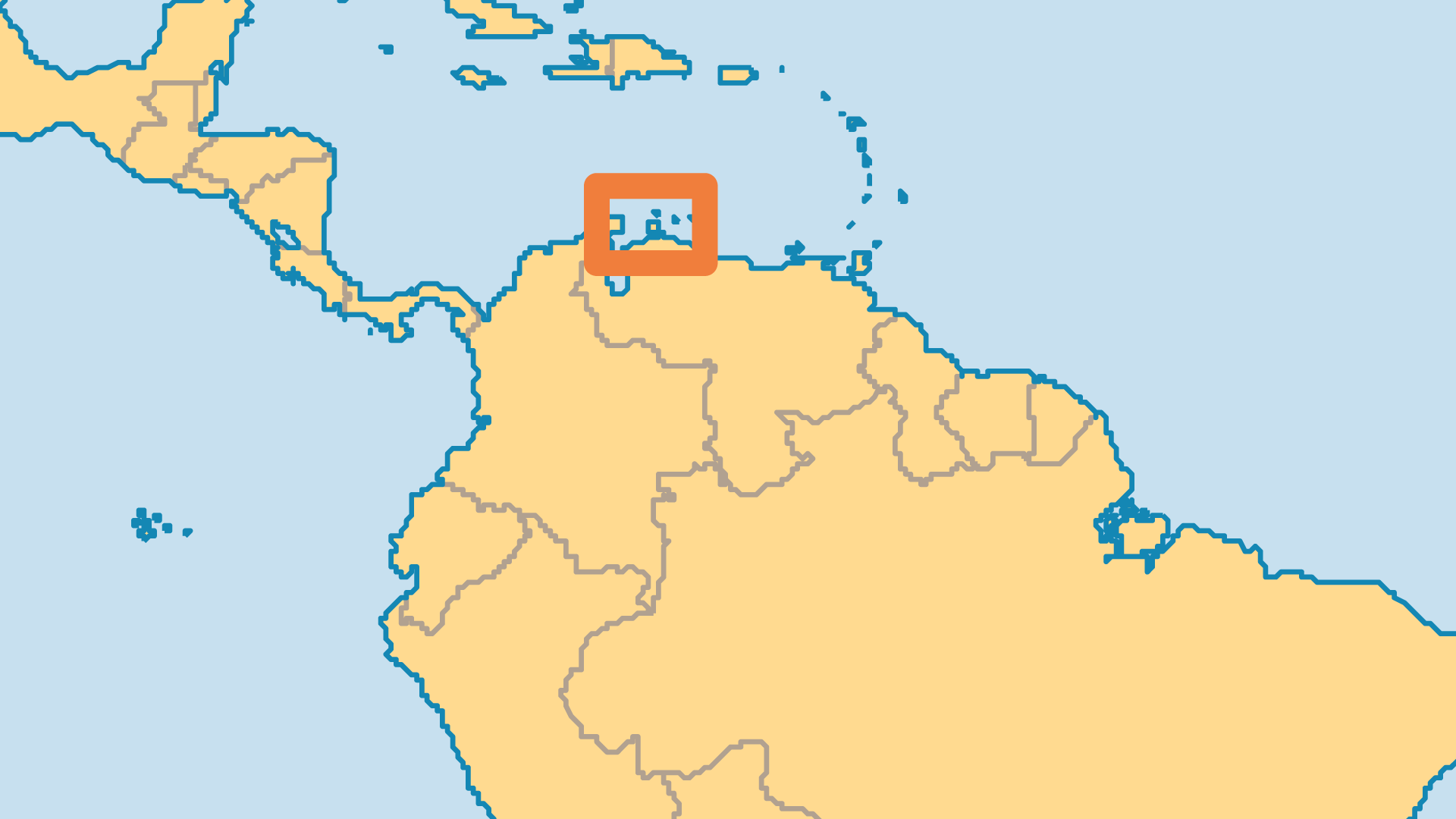 Locator Map for Aruba