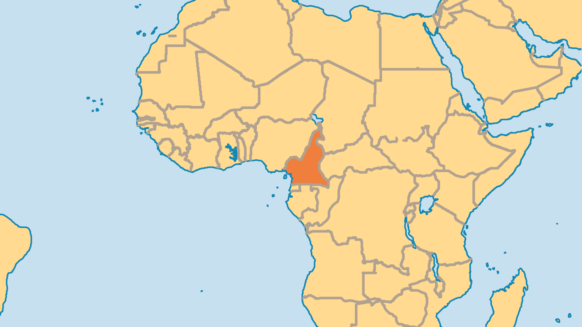 Locator Map for Cameroon