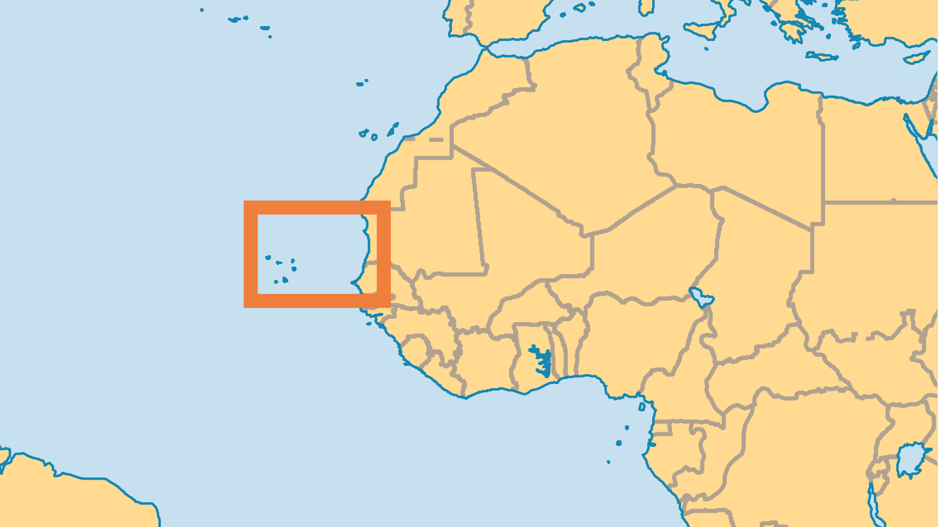 Locator Map for Cabo Verde