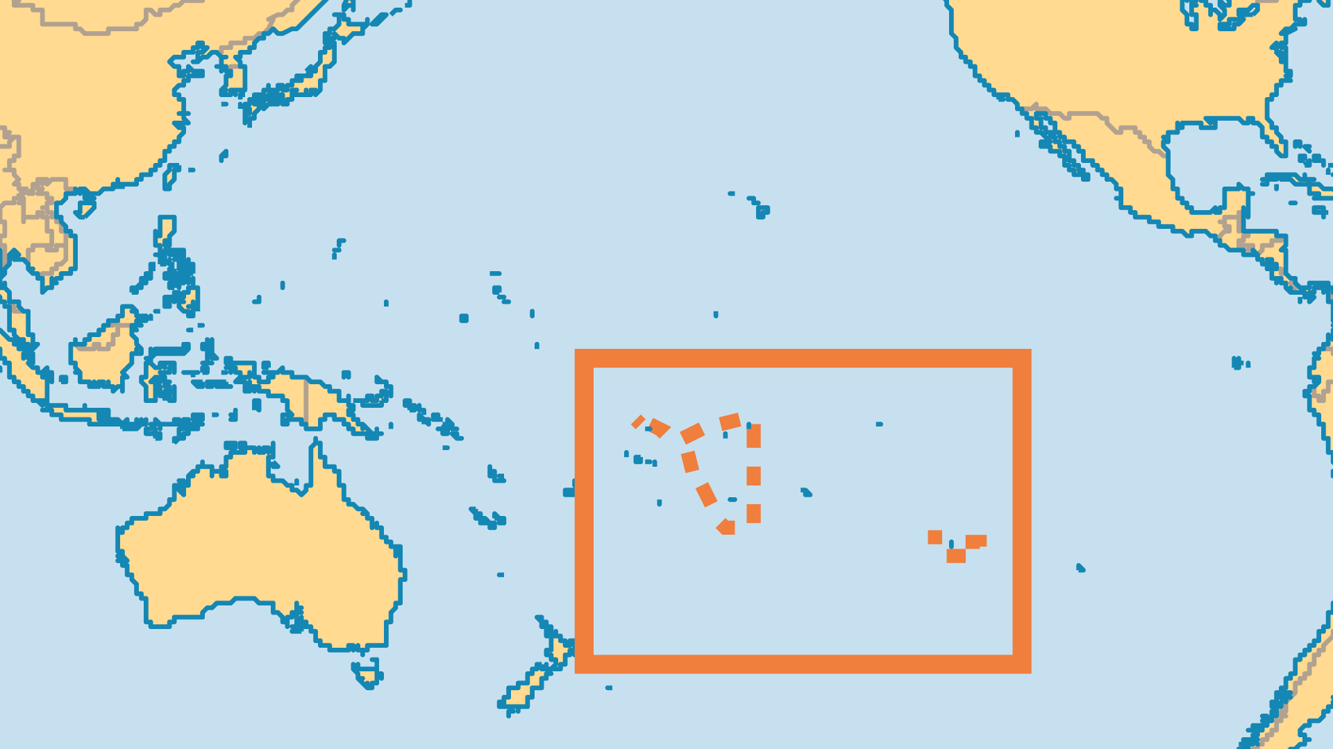 Locator Map for Cook Islands
