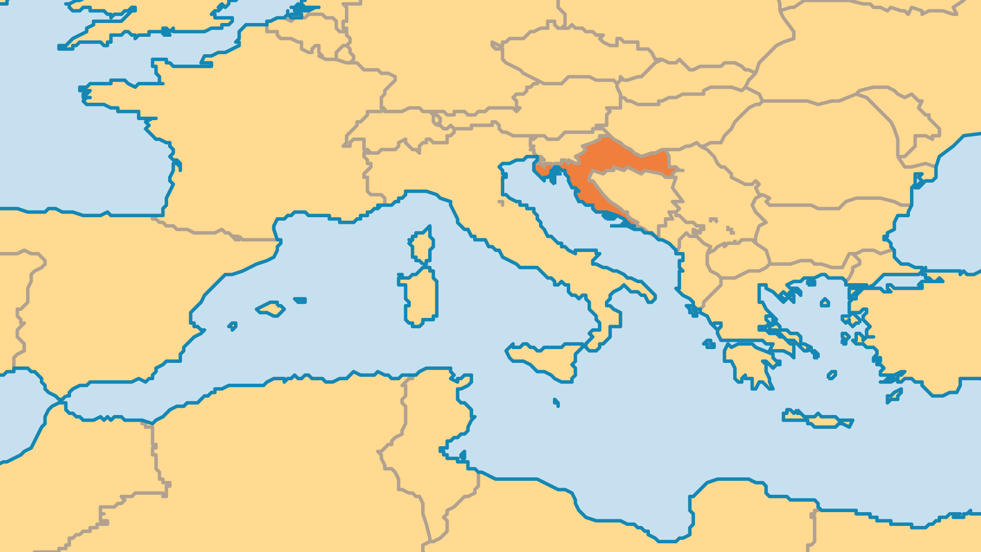 Locator Map for Croatia