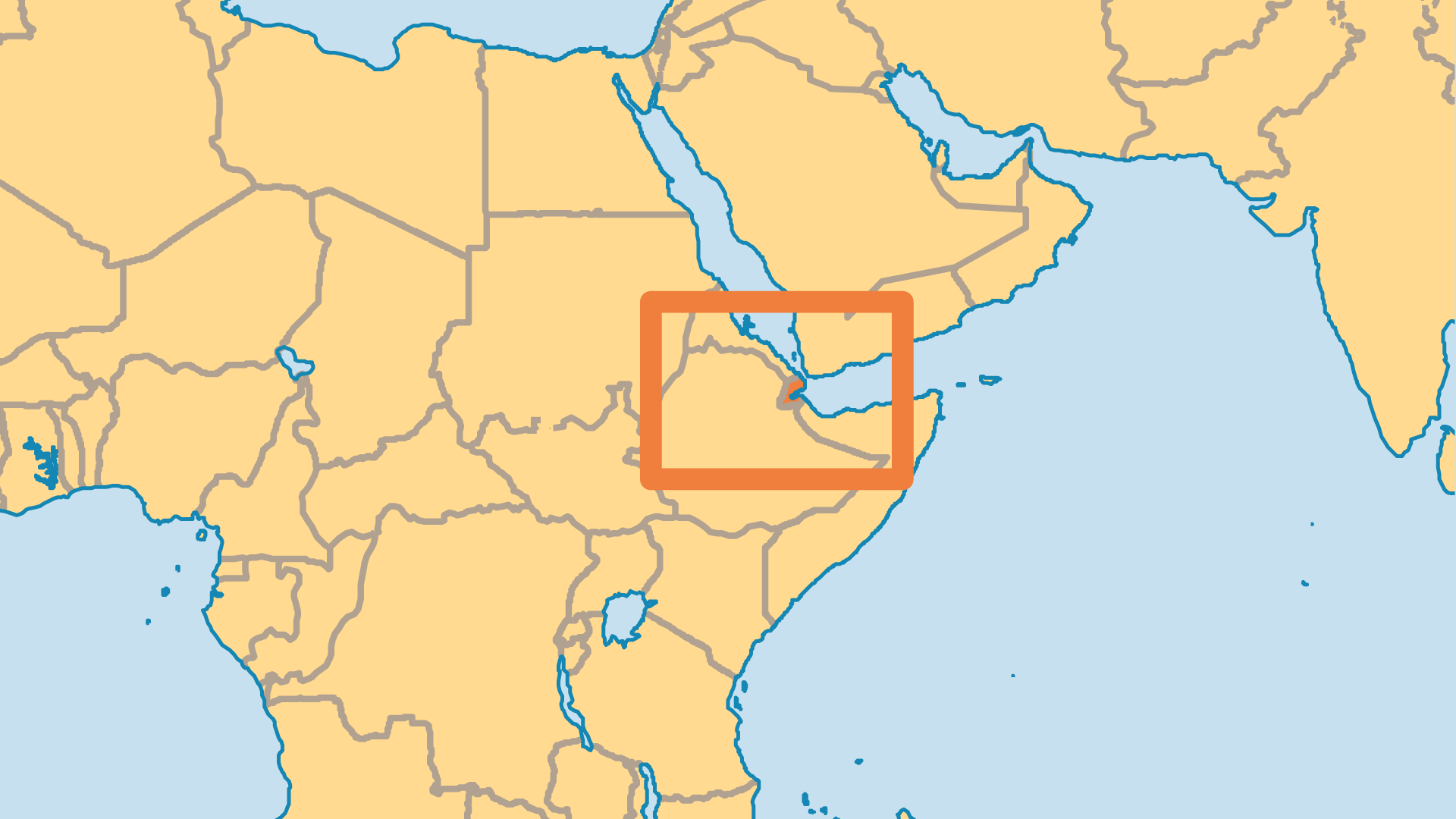 Locator Map for Djibouti