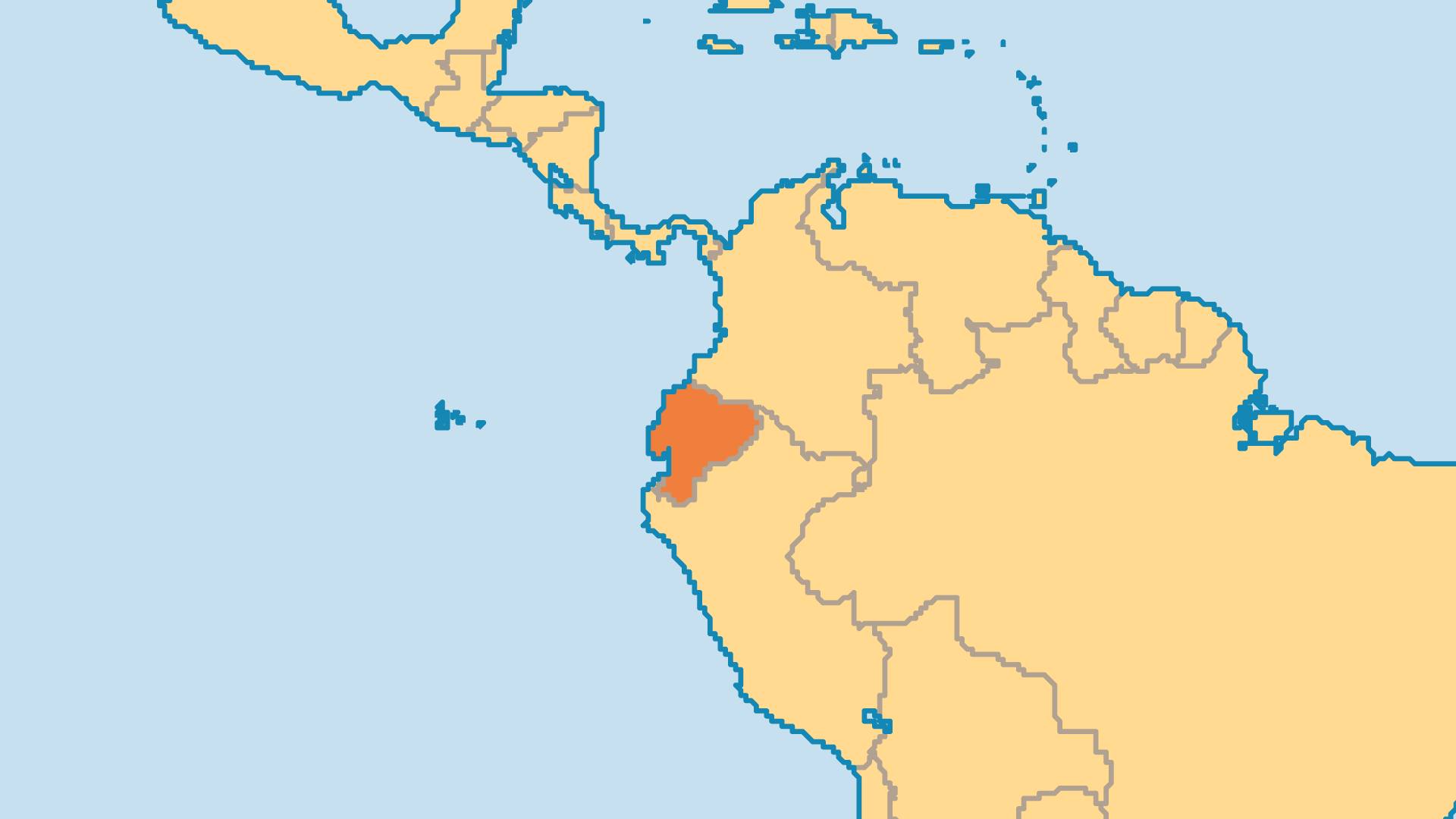 Locator Map for Ecuador