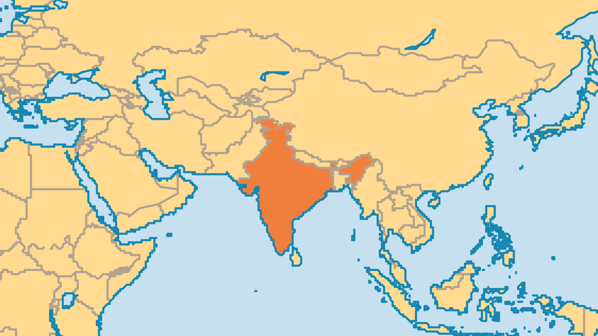 Locator Map for India