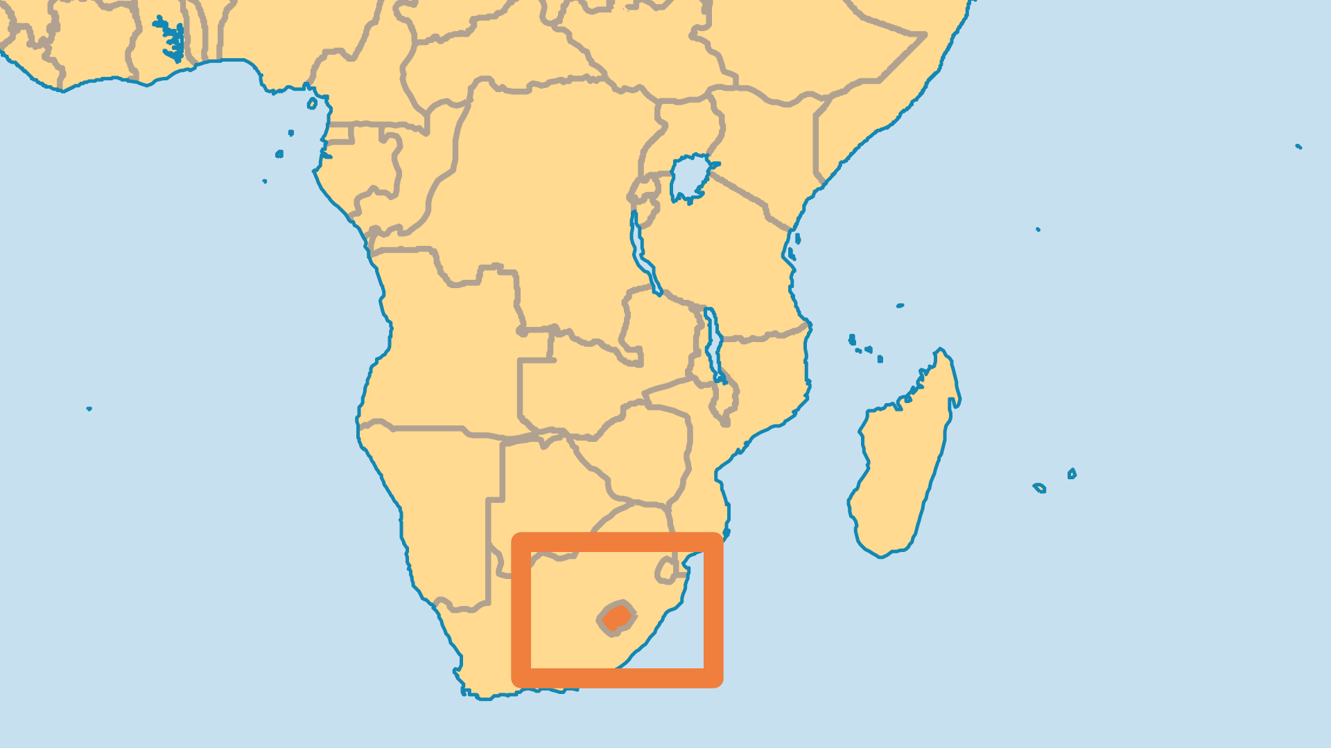 Locator Map for Lesotho