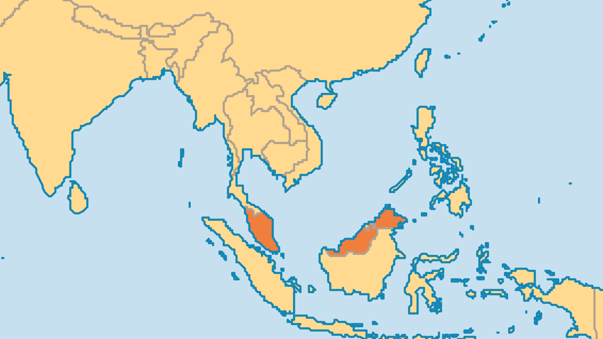 Locator Map for Malaysia