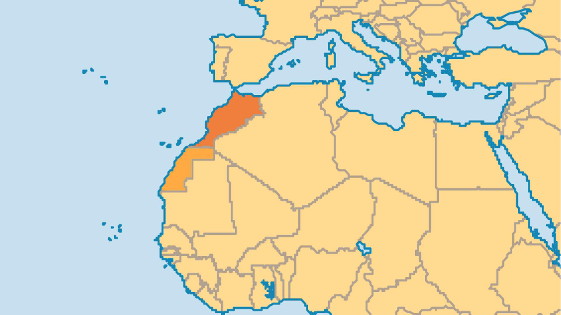 Locator Map for Morocco