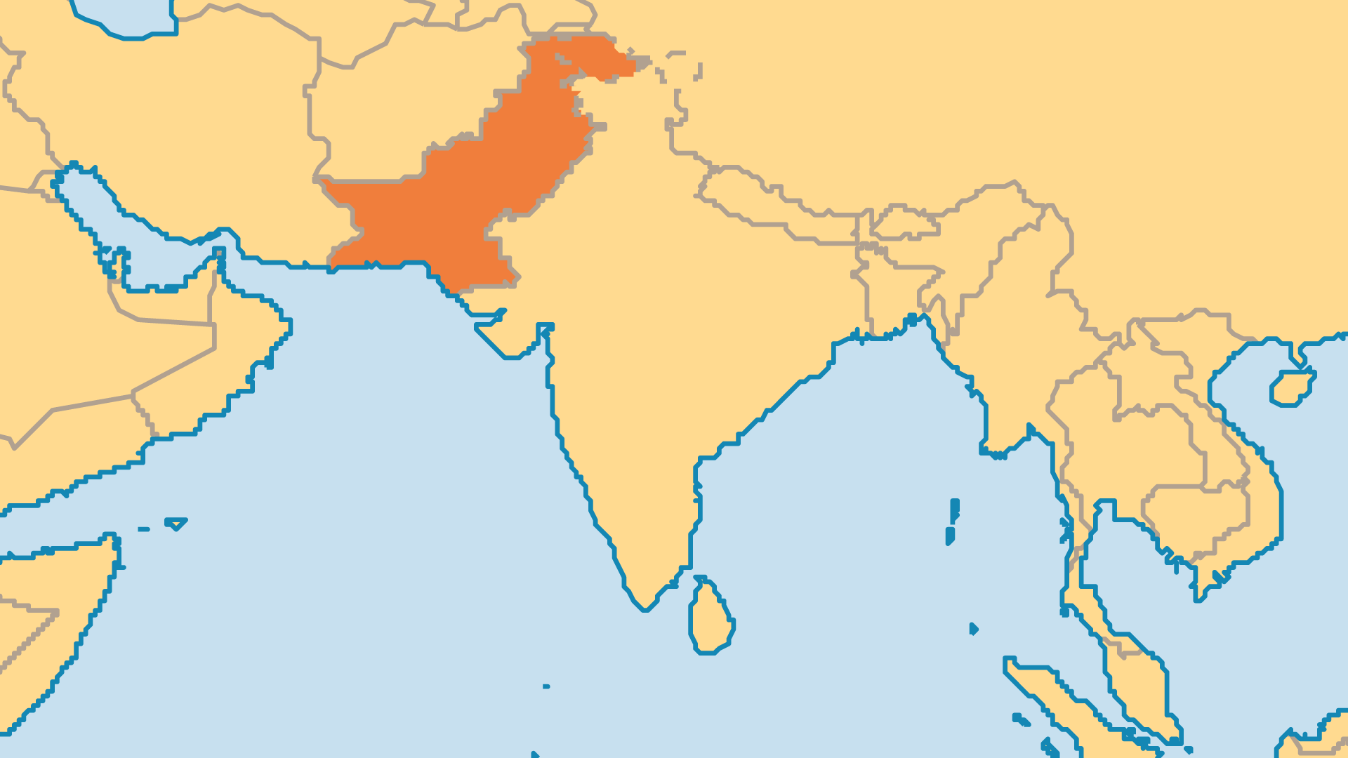 Locator Map for Pakistan