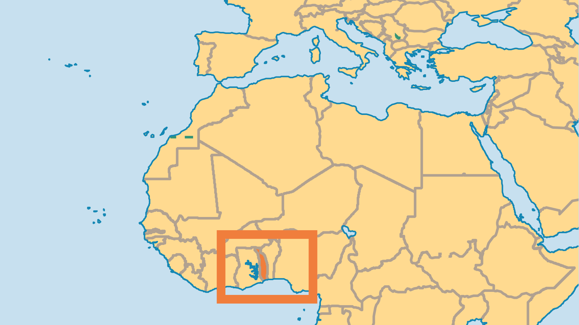 Locator Map for Togo