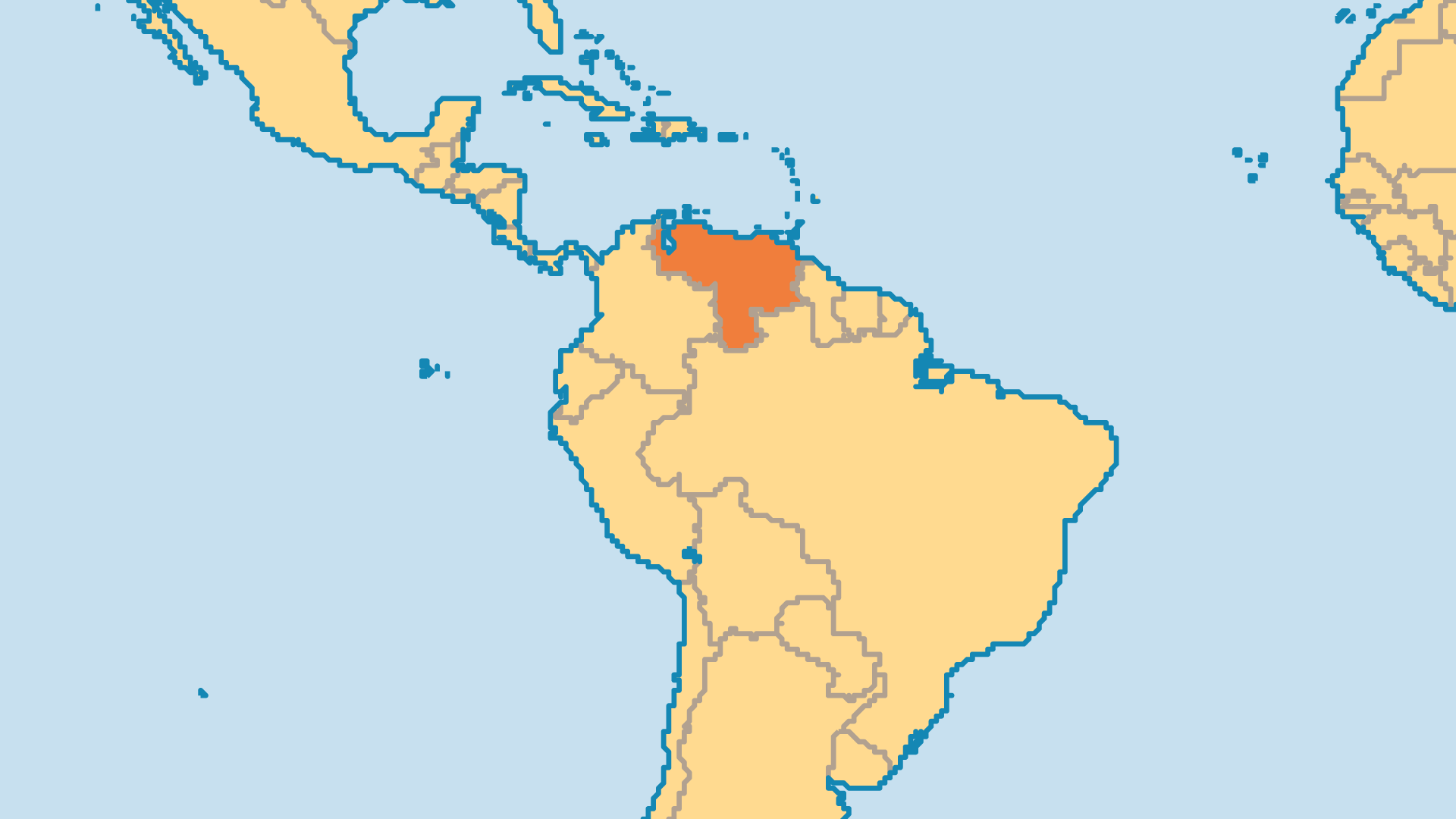 Locator Map for Venezuela