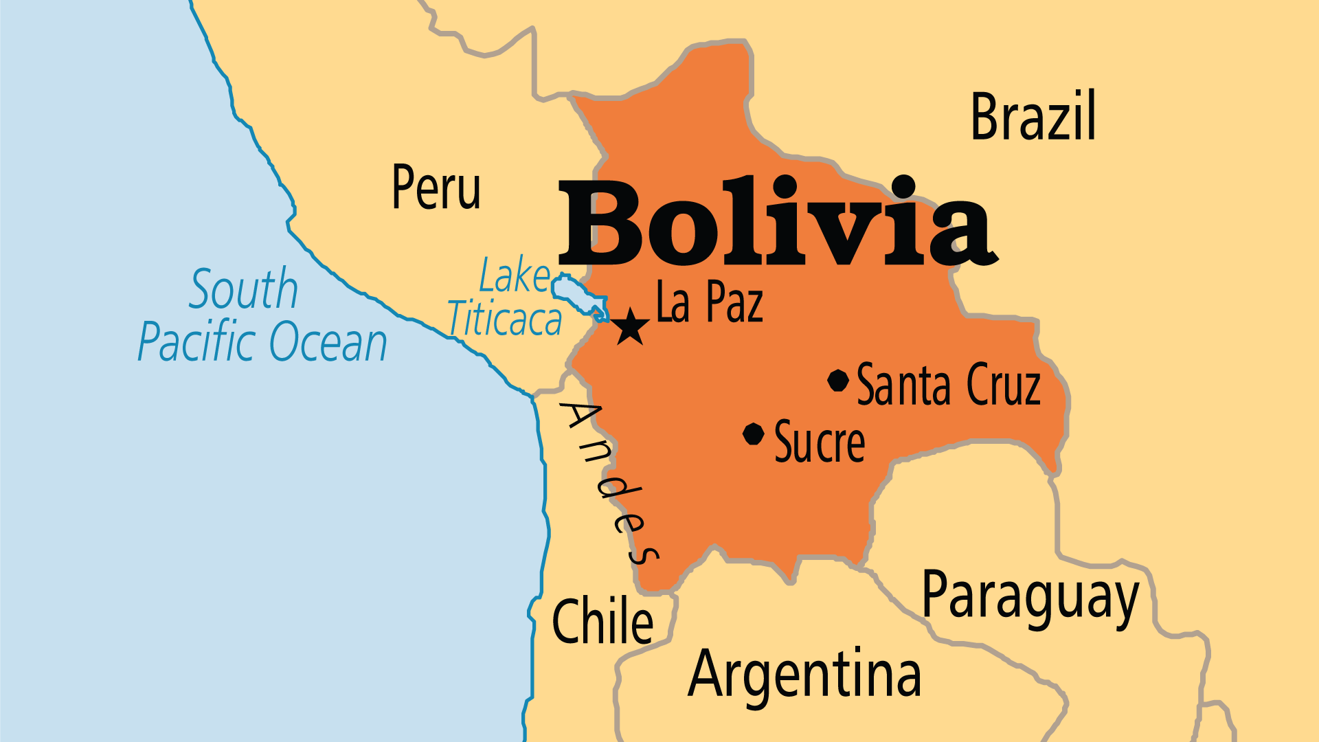 Map of Bolivia