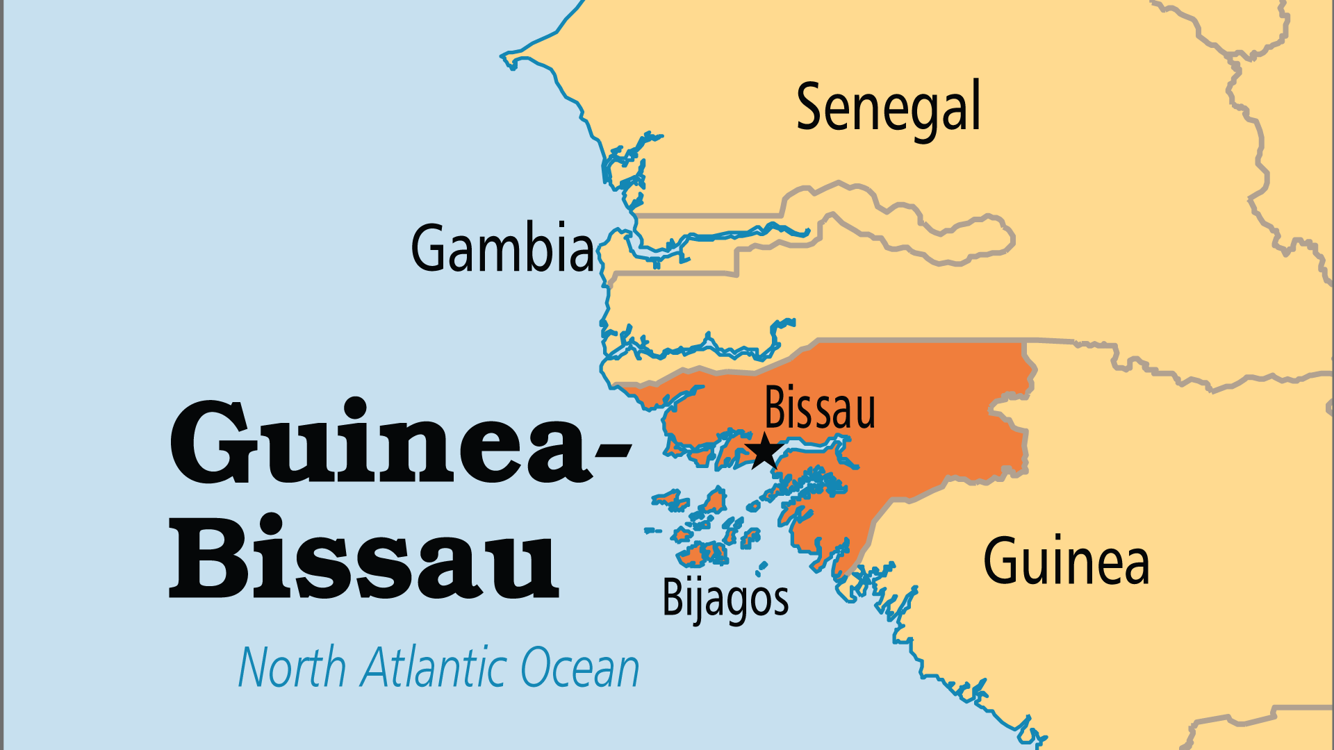 Map of Guinea-Bissau