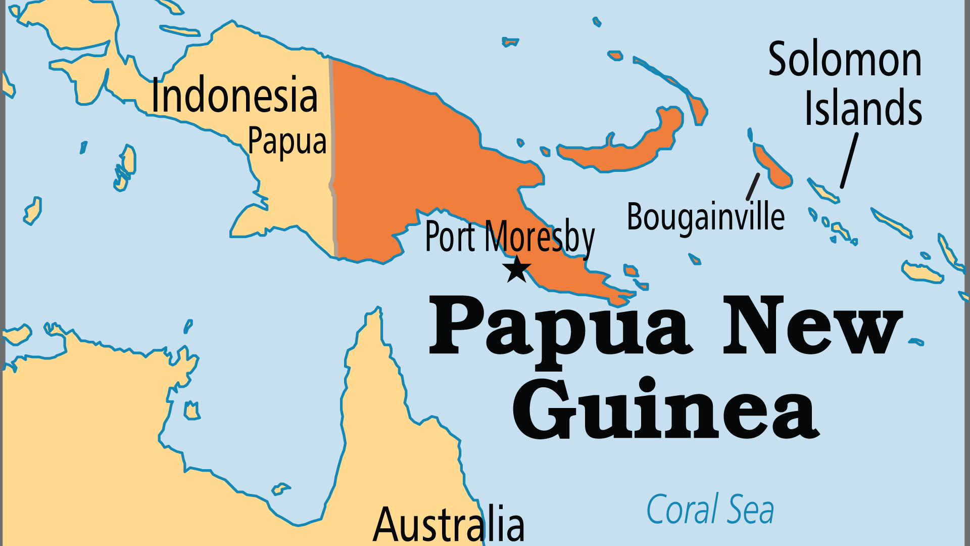 Papua New Guinea In World Map